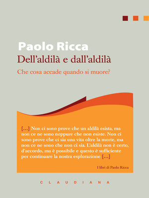cover image of Dell'aldilà e dall'aldilà